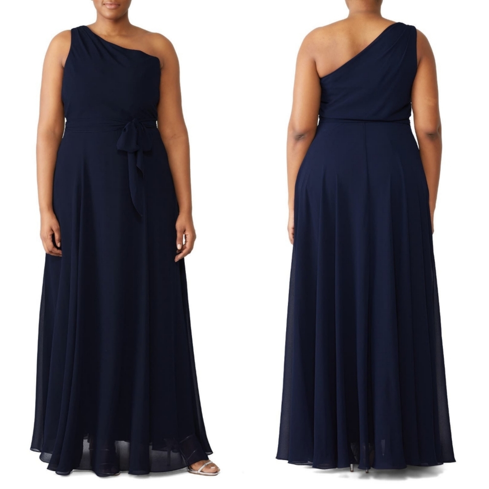 🩹 Amsale Navy Laurie Gown, Sz 20